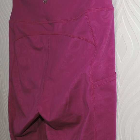 LILLY PULITZER LUXLETIC Top & Leggings Set sz M/L Pink & Wine - Picture 12 of 16